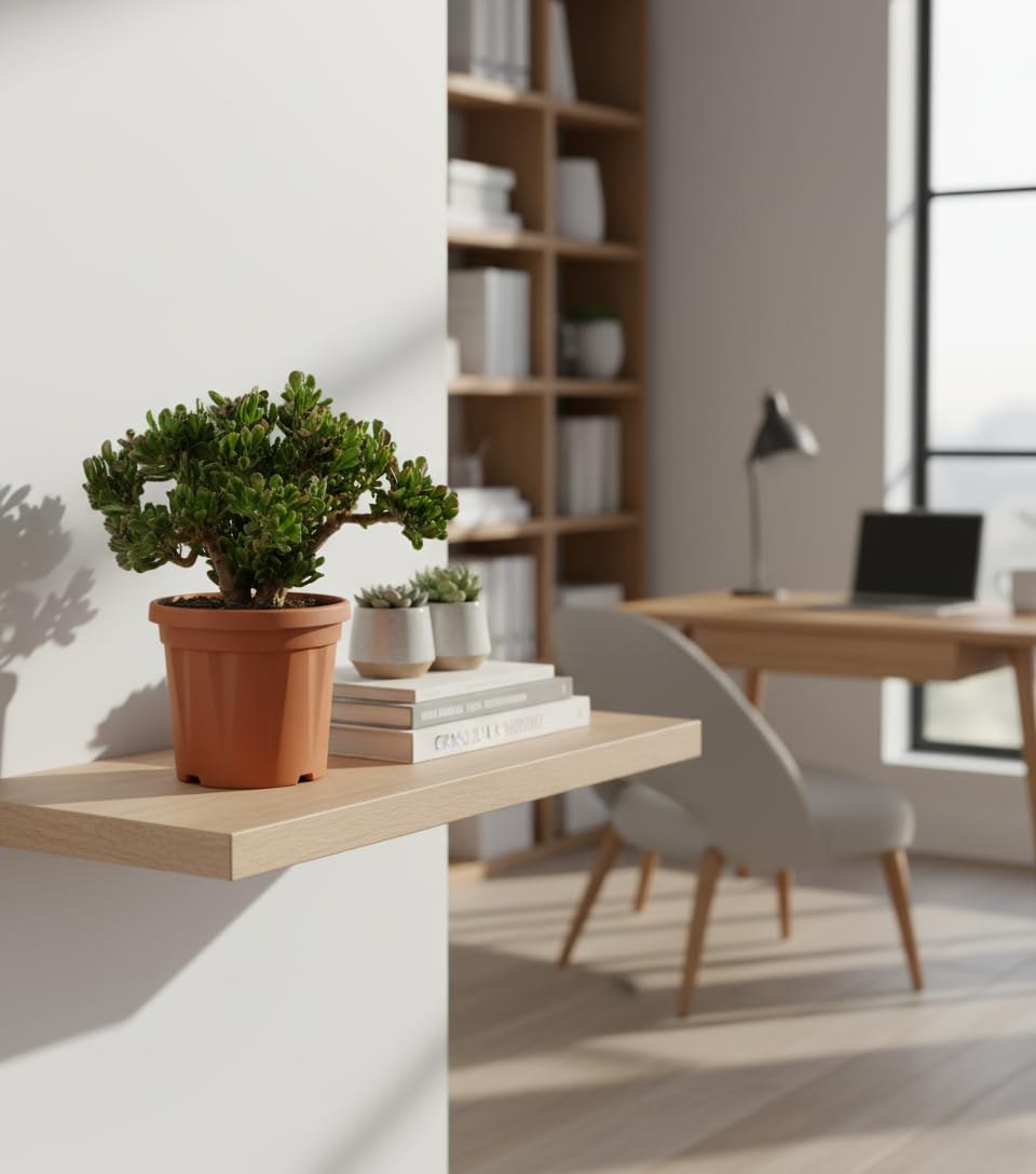 Vandas Crassula Hobbit – Pianta Grassa Succulenta Perenne | Vaso Diametro 21 cm, Altezza 49 cm | Foglie Tubolari e Fiori Bianchi | Made in Italy
