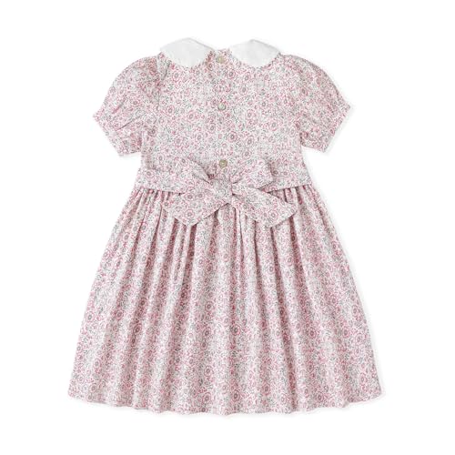 Curipeer Little Girls Summer Dress Floral Short Sleeve Cotton Casual Outfit Dress 12M-8Y2