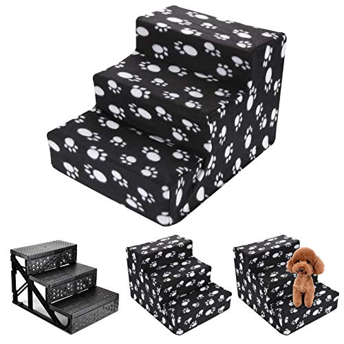 MorNon 3 Steps Portable Dog Puppy Ladder Doggy Pet Soft Stairs Ramp Walking ladder Disassemble Washable Cover - Image 3