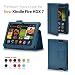 Elsse For Kindle Fire HDX 7 - Premium Folio Case for All New Kindle Fire HDX 7" Tablet 2013 Edition (Kindle Fire HDX 7", Dark Blue)