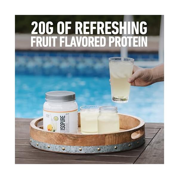 Isopure-Infusions-Refreshingly-Light-Fruit-Flavored-Whey-Protein-Isolate-Powder-Shake-Vigorously-Infuses-in-a-Minute-Tropical-Punch-16-Servings-Packaging-May-Vary Isopure Protein Powder, Clear Whey Isolate Protein, Post Workout Recovery Drink Mix, Gluten Free with Zero Added Sugar, Infusions- Tropical Punch, 16 Servings