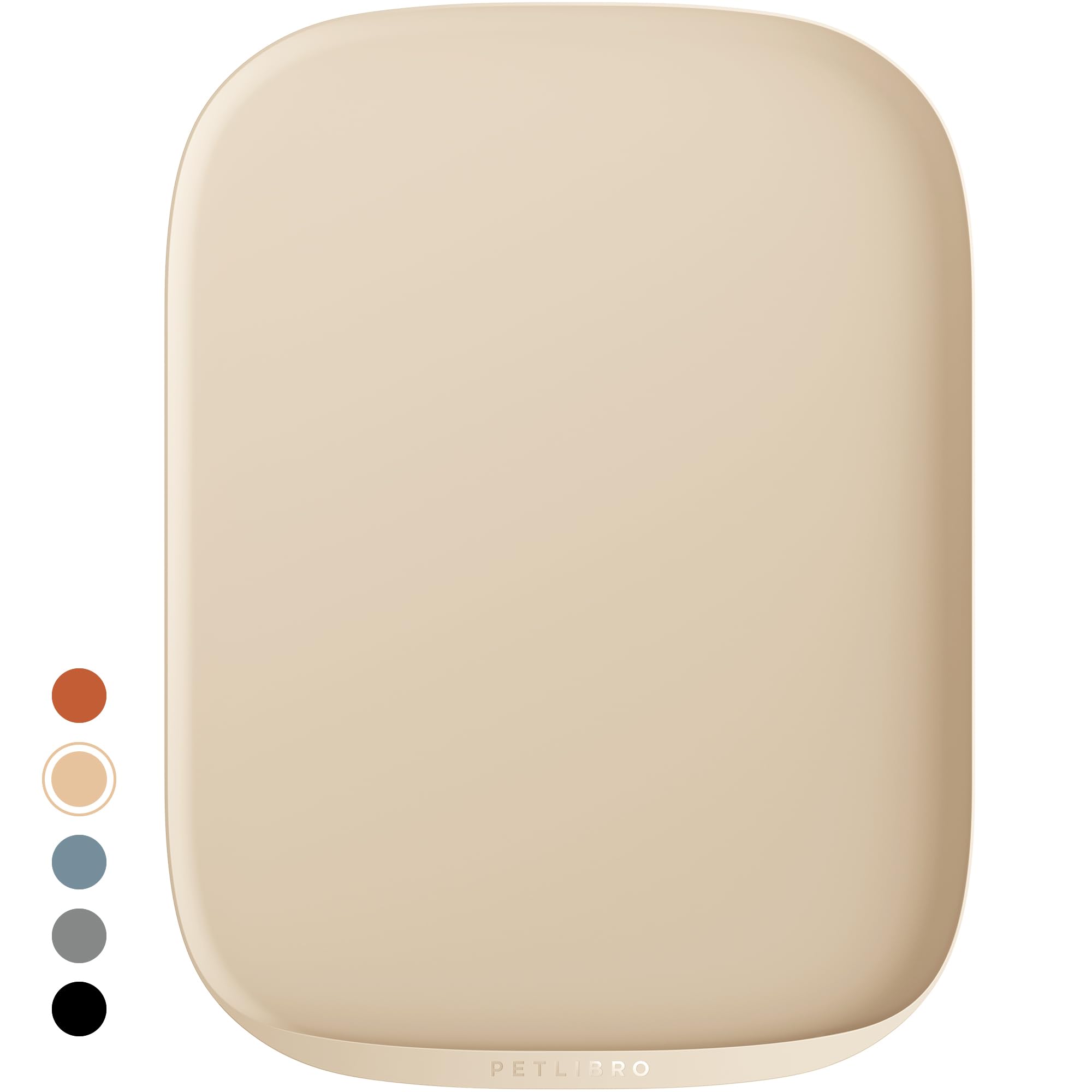 Dog Food Mat, Safety Silicone Cat Food Mat for Feeder & Fountain, Waterproof Dog Bowl Mats, Raised Edge Spill Protection Floor, Cove Feeding Mat for Pet