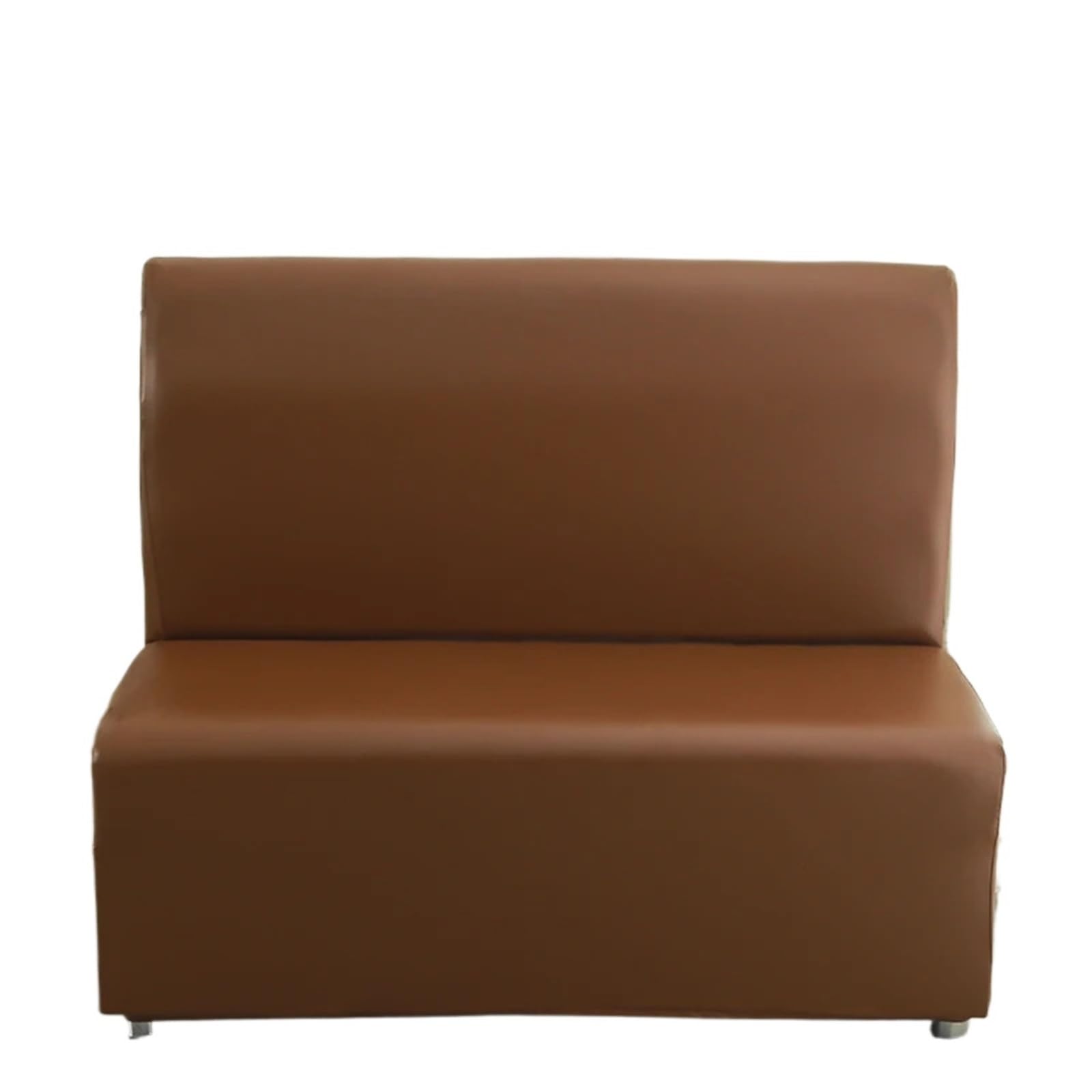GCYEIDMA Faux Leather Sofa Cover All-inclusive Armless Sofa Cover PU Leather Spandex Couch For Hotel Restaurant Home Internet Bar Cafe Stretch Slipcover