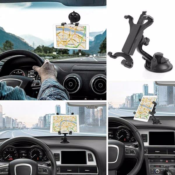 NovaXZ 360° Rotating Car Mount Holder Stand Windshield Dashboard for 7-10 inch Tablet