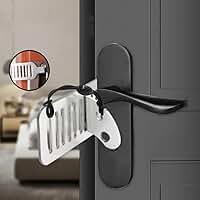 Trava para porta fechadura hotel, airbnb, quarto. Segurança portátil e com regulagem, aço inoxidável resistente.
