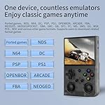 G350 Retro Handheld Game Console , G350 Retro Gaming Console 3.5'' IPS Screen Linux System Built-in 64G TF Card 20+Emulators Pre-Installed 4371 Games Retro Game Console with 3200mAh Battery Black - Image 3