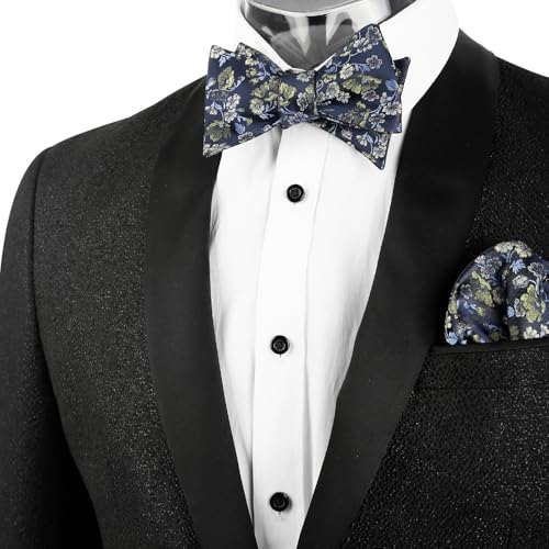 Image of Alizeal Mens 2pcs Floral Bow Tie Set