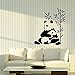 Tianpengyuanshuai Panda Stickers muraux Style Chinois Asiatique Panda Famille Animal Vinyle fenêtre Autocollant Chambre Salon décoration de la Maison 42x50 cm
