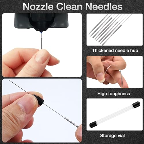 Yizhet 2 Stück Hotend für Anycubic Kobra 3/3 V2/3 Combo, mit 8 Messingdüsen + 2 Hartstahldüsen + 20 Reinigungsnadeln + Düsen-Schlüssel | All-in-One Wartungsset für ununterbrochenen Druck