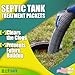 Green Pig 56 Live Septic Tank Treatment 5-Year Supply Ultimate Solution in Preventing Expensive Backups, Clogs, or Drain Field Failures with 20-Easy Drop-in and Flush Packets, Supply-20 Count
