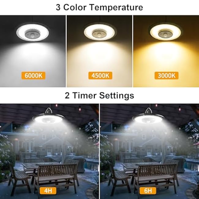 Auzev Solar Lights Pendant 3 CCT