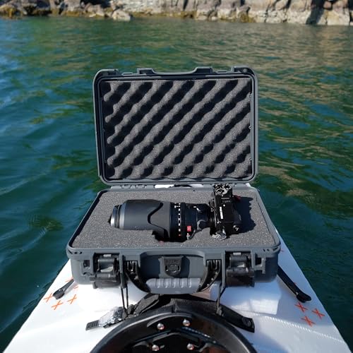 Image of NANUK 910 Empty Waterproof Hard Case - 14.3 inch x 11.1 inch x 4.7 inch, Protective Case for Gear - Impact-Resistant, Dustproof, Airline Carry-On Approved - Made in Canada, Orange