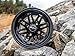 RockTrix RT103 10in Golf Cart Wheels 10x7 Rims, 4x4 4x101.6 Bolt Pattern, 3+4 Offset (-25mm) Compatible with Club Car EZGO Yamaha - Gloss Black, 1pc