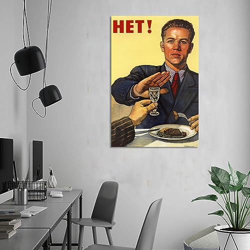 Generic S8P42V0PPP70 No Alcohol Communist Propaganda Russian Legacy Poster Decorative Painting Canvas Wall Art Living Room Posters Bedroom Painting 16X24Inch thumb #5
