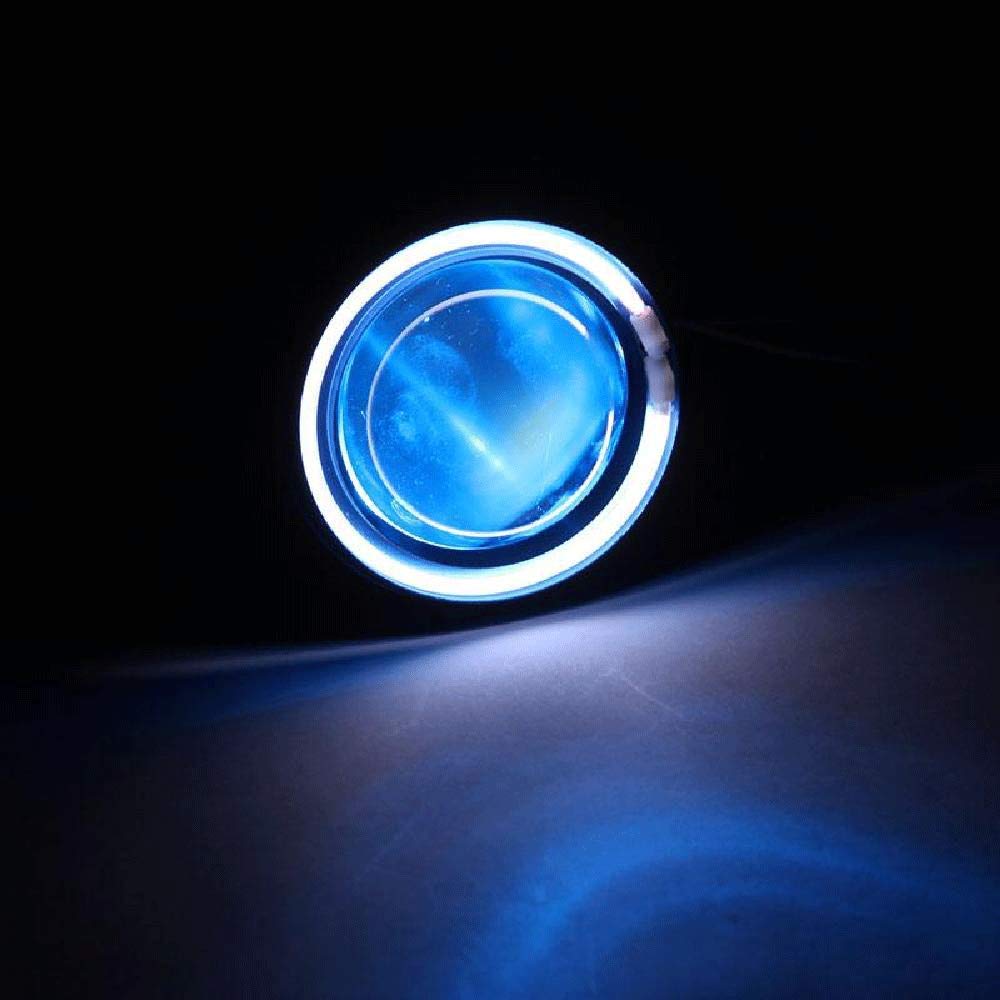 OSLAMP Motorcycle LED Projector Headlight Spotlight With Angel Eye Devil Eye For Most Motorcycle Cruiser Chopper Motor Sports Bike