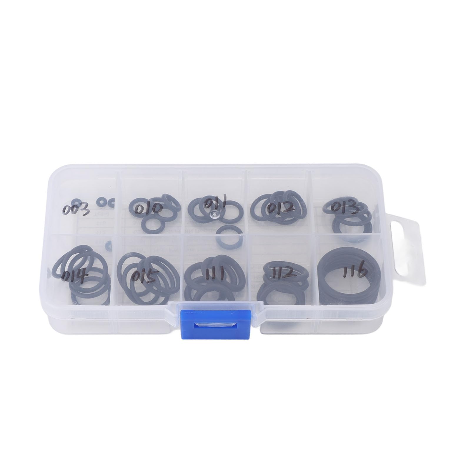 Kit O-ring per Immersione 50 Pezzi Plastica Duro 10 Dimensioni Scatola Trasparente Snorkeling Surf Subacqueo