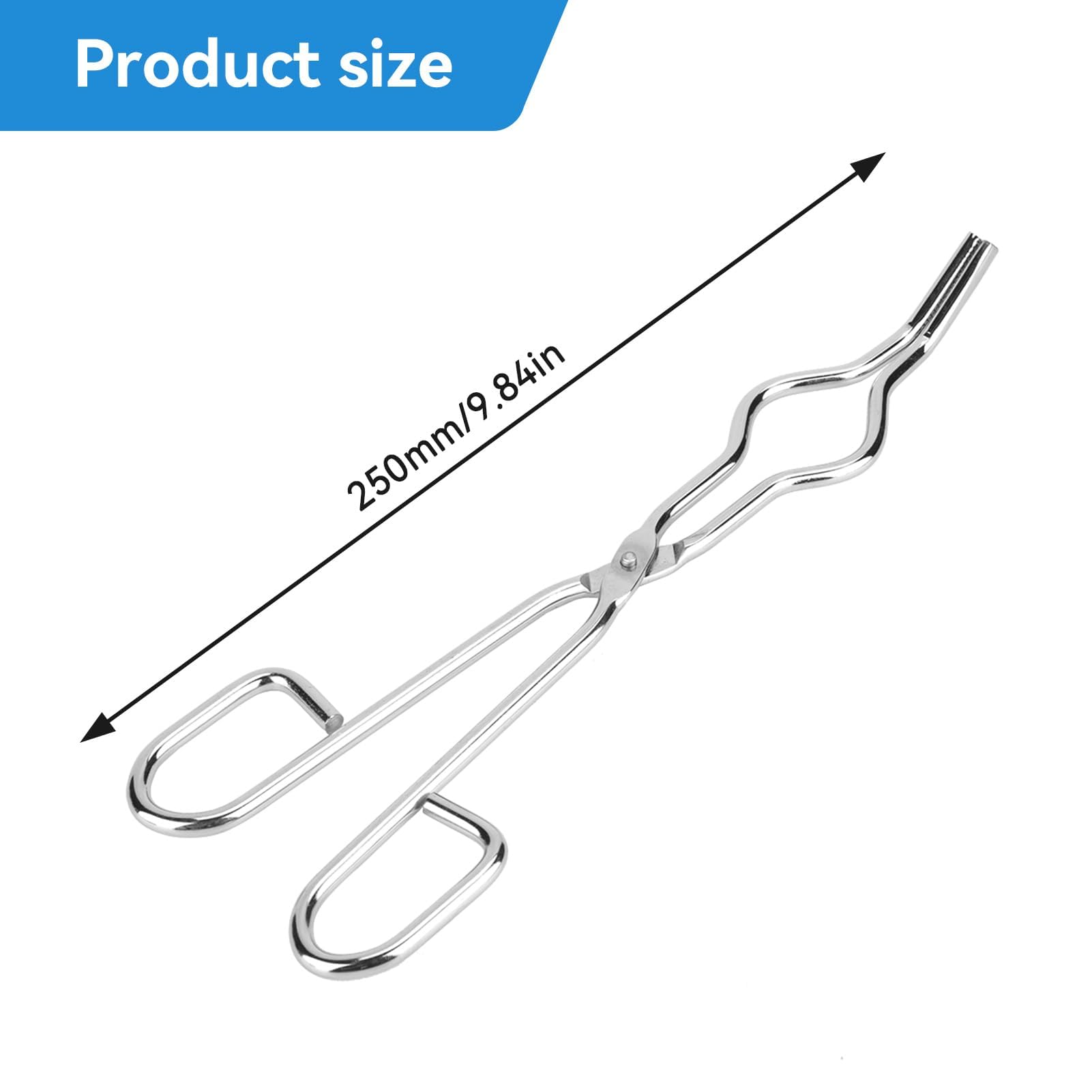 Pinze per crogiolo in acciaio inossidabile per laboratorio, Professionale Crogiolo Forcipe Morsetto Becher Pinze portapinze(250mm)