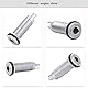 Gitarren Jack Stecker Buchse, 1/4-Zoll Gewinde Zylinder Ausgangsbuchse Stecker Buchse für E-Bass(Silber)