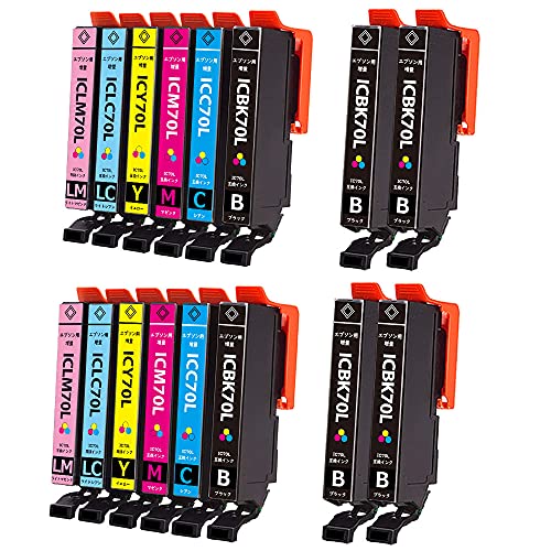 Amazon.co.jp: エプソン用 IC70 IC6CL70 IC6CL70L（6BK/2C/2M