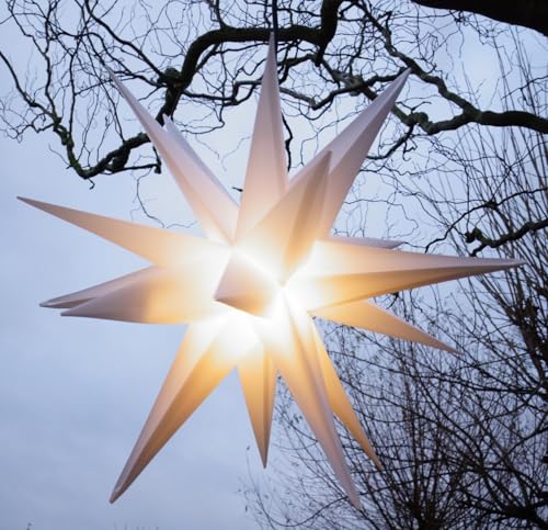 GURU SHOP 3D Außenstern Kaspar, Ø 55 cm, Weihnachtsstern, Faltstern...