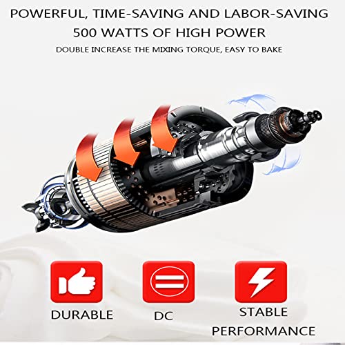Küchenmaschine,6 Geschwindigkeiten Knetmaschine,10Liter Edelstahlschüssel Rührgerät 500W Zubehör Inbegriffen Ideal Zum… – Bild 6