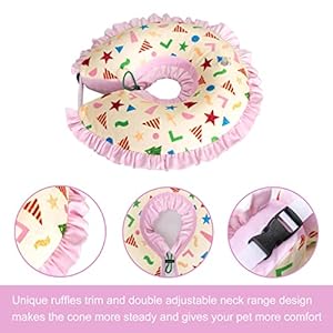 CuteBone Inflatable Dog Donut Collar Alternative for Large Dogs After Surgery-Double Adjustable Neck Range P23SO00104L