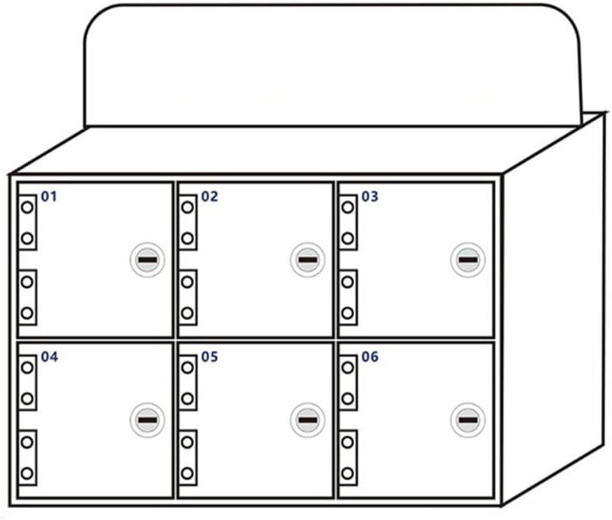 Secure White Acrylic Cell Phone Locker Box - 6-Slot Organizer with Lock & Keys for Multiple Mobile Devices, Ideal for Offices, Schools, and Events