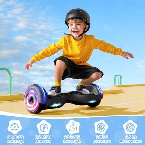 Image of SISIGAD Scooter, 6.5 inch Flash Wheels & Corlorful LED Lights, All for Girls Boys Kids Ages 6+