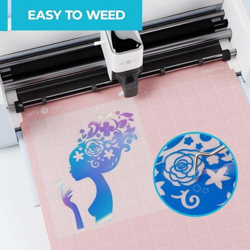 Image of HTVRONT Holographic Opal Blue Permanent Vinyl - 12 inch x 10 FT Adhesive Roll Compatible with Cricut Cutting Machine, Silhouette, Cameo Cutters, Signs, Scrapbooking, Craft, Die Cutters