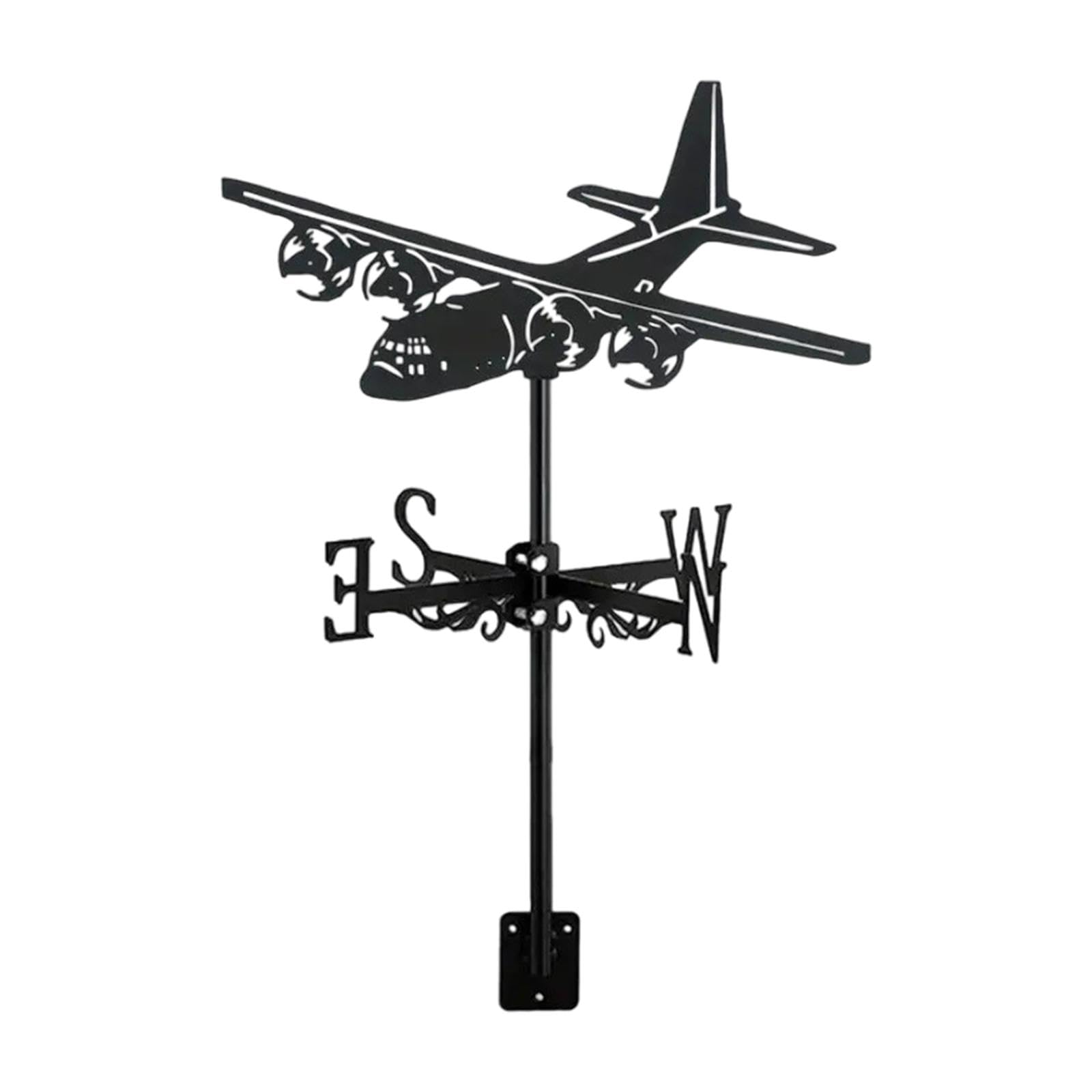 SECRET DESIRE™ Airplane Weathervane Iron Weather Vane for Fence Farm Roof Mount