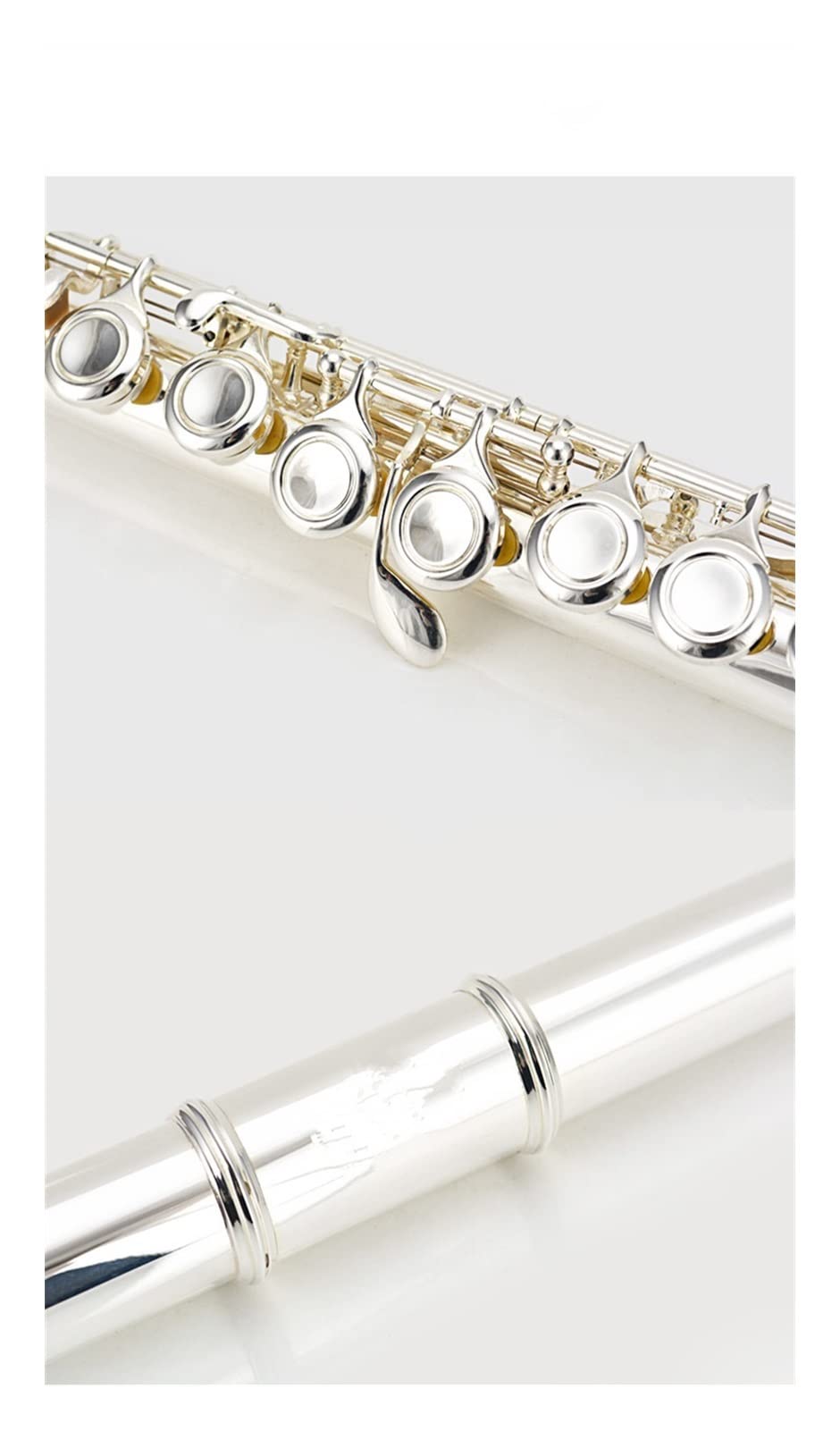 Flauto Flauto Cupronichel Chiave C 16 Fori Strumenti Musicali Placcati Argento con Custodia E Accessori (Color : Hard Box)