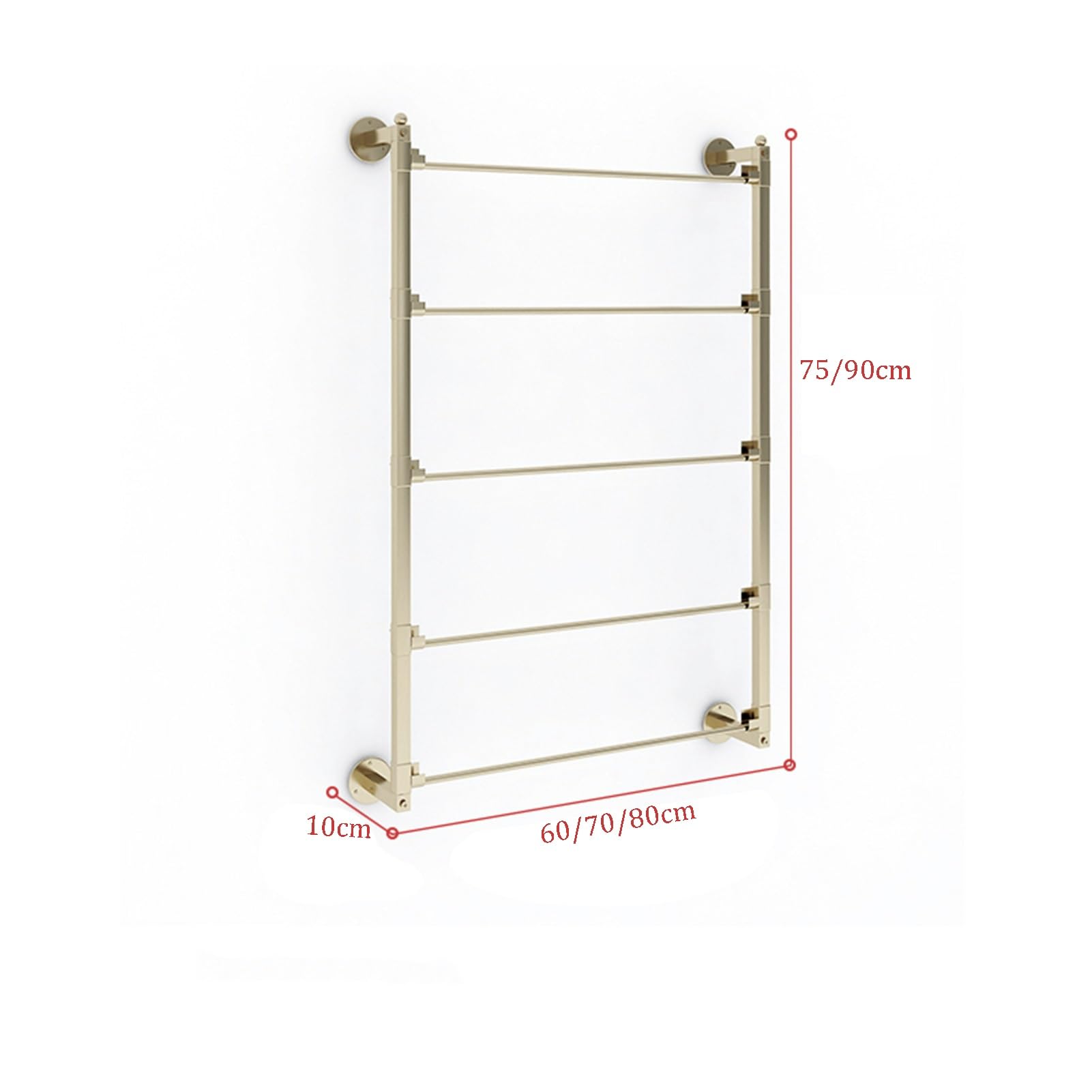 Organizador de corbatas y bufandas de montaje en pared, estante de almacenamiento de metal multifuncional para toallas y cintas, exhibición de ropa ideal para el hogar y el comercio minorista, diseño