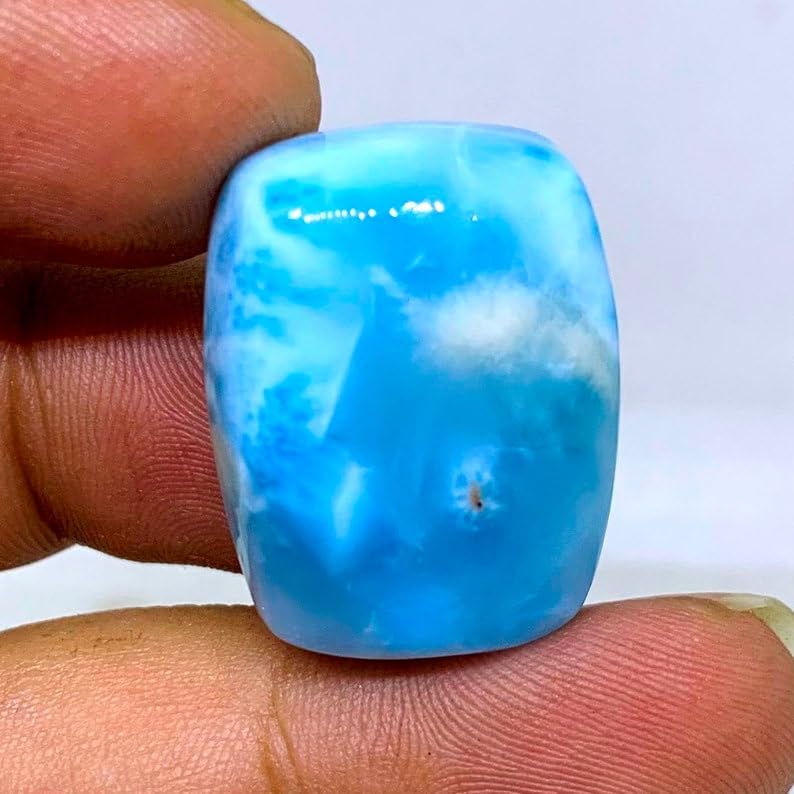 Larimar naturel rectangulaire pour fabrication de bijoux bague pendentif collier DIY - 4
