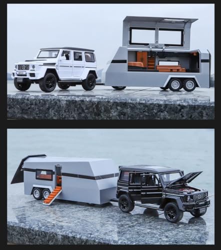 Image of Invite Enterprise 1:32 Marcedees G63 Trailer Diecast Metal Pull Back Car with 6 Openable Doors with Sound and Light Toy Decoration car Best Gift Toys for Kids 【Colors as Per Stock】