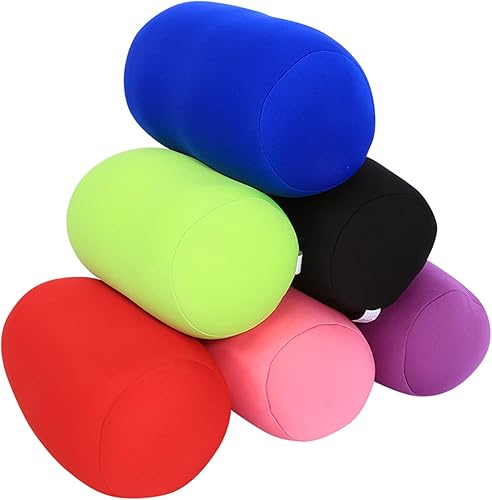 Miniatura 8 de LIZEALUCKY Cojín de microcuentas, súper suave, para viajes, hogar, sueño, cuello, almohada de tubo blanda, cojín de columna para aliviar el estrés y