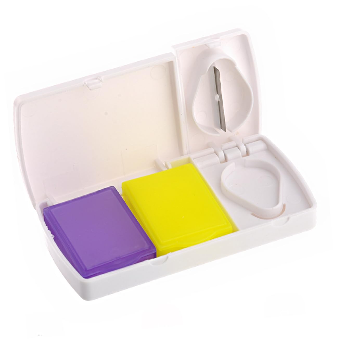 TOVINANNA Tablet Splitter Pill Splitter Medicines Medication Divider Safety Medicine Slicer Small Tablet Cutters Splitter Pill Splitter for Small White