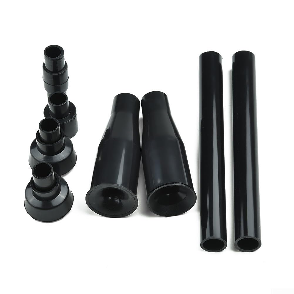 HavenDomicile 8 Pack Black Outdoor Garden Fountain Nozzle, Multi-Functional Water Feature Sprayer Head With Extension Tubes