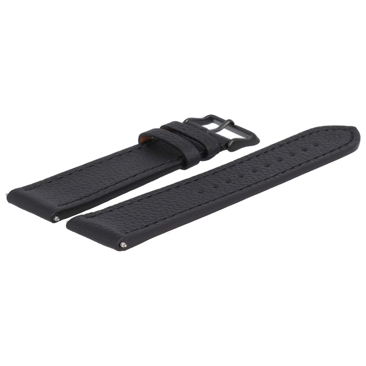 Victorinox Uhrenarmband 22mm Leder Schwarz Struktur - 005544
