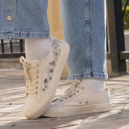 Women's Canvas Sneakers–Low Top Casual Fashion Sneaker|Lightweight Breathable Women's Shoes for Walking & Everyday Wear|Tennis Shoes for Daily Wear3
