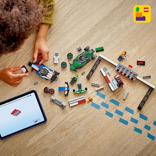 Image of LEGO City F1 Grid with VCARB & Sauber Race Cars Toy Vehicle Set 60474 Building Blocks Toys for 6+ Gift for Boys and Girls