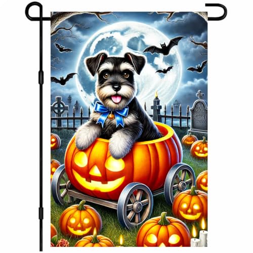 NHBTC Pumpkin Pile Dog Flag 12x18 Double Sided Fall Halloween Decor Gift - image 1