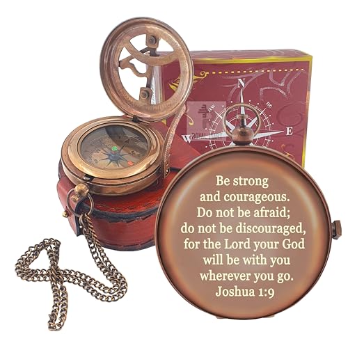 So You Can Always Find Your Way Back to Me Compass - Personalized Working Compass with Leather case, for him/her Bronze (Persnalized Compass)