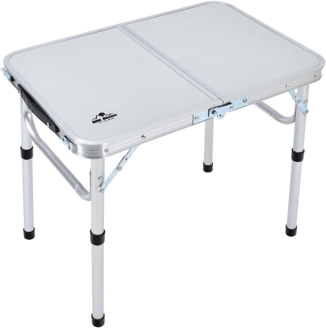 Kaitou Folding Mini Low Table, 23.6 x 15.7 inches (60 x 40 cm), Lightweight, 2-Stage Height Adjustment, Compact, Double Fold, for Camping [Parallel Import]