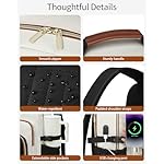 Backpack for Women Laptop Bag, Travel Backpacks Work Bags Adult School Bookbag for College Woman Teacher Nurse Office Commuter Carry On, WhiteBlackBrown - Image 4