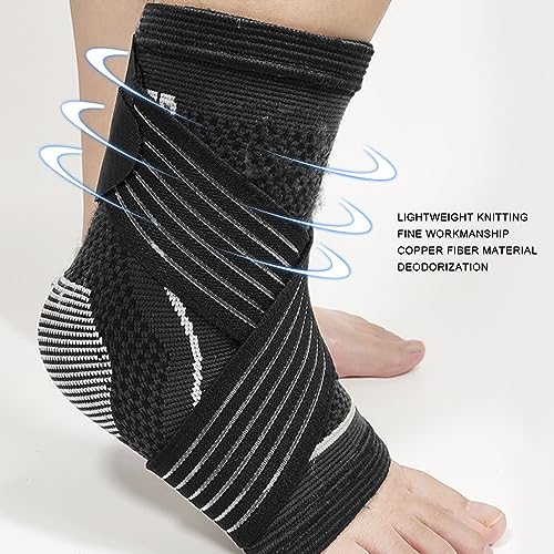 Envoltório de Tornozelo, Cinta de Suporte de Tornozelo de Nylon Com Alça para Fitness (G/GG)