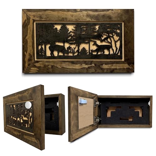 Bellewood Designs Hidden Gun Safe - Deer Scene Wall Gun