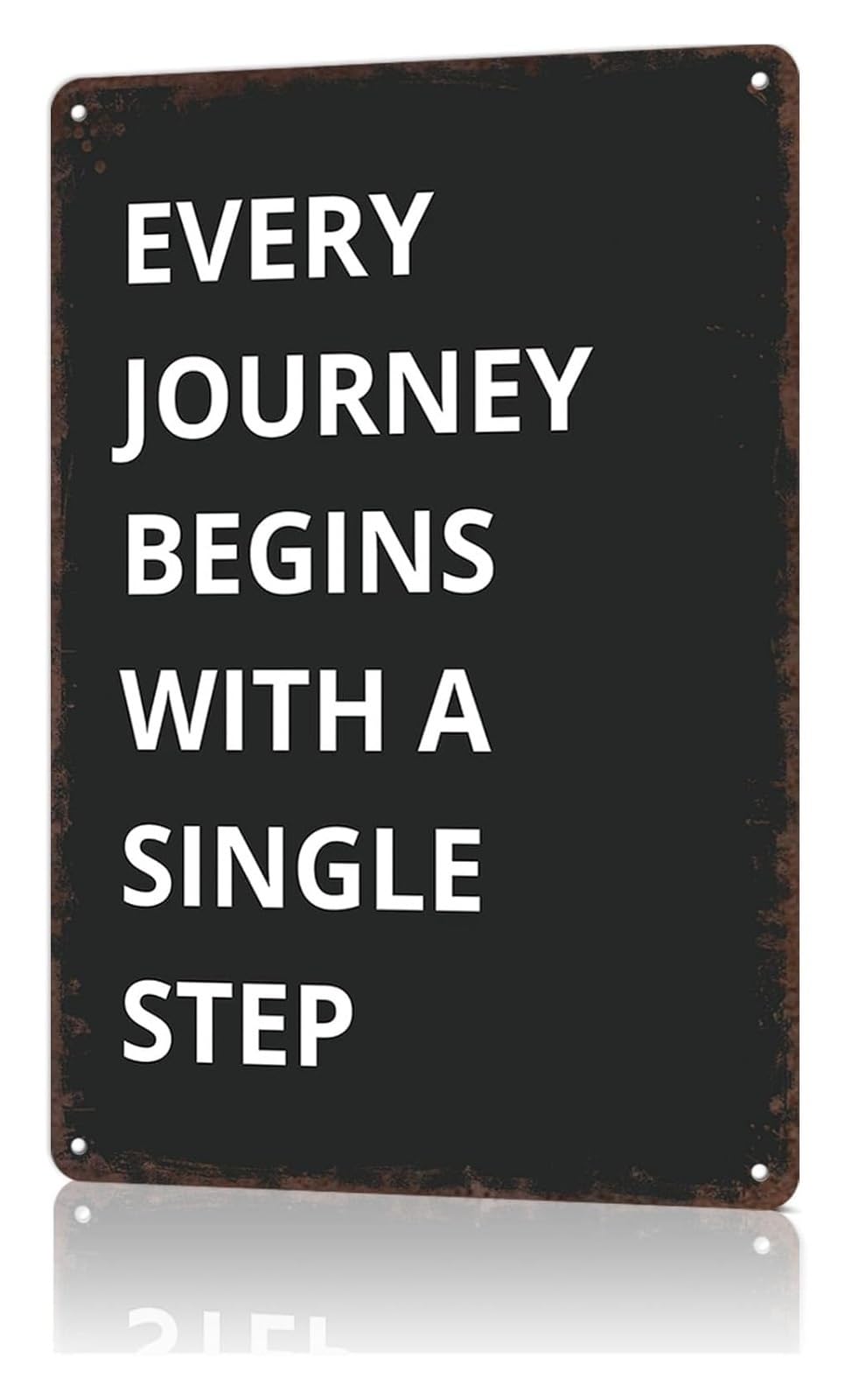ZDVHOMCB Vintage Wanderlust Metal Sign Every Journey Begins For Man Cave Garage Basement Game Room 8 X 12 inch