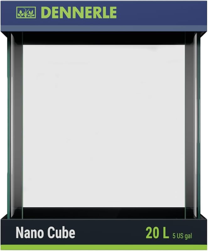 Dennerle Nano Cube 20 litres – 25 x 25 x 30 cm – Mini aquarium avec coins arrondis