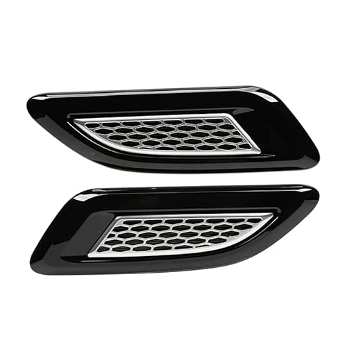QINQING Patinas for ventilación de Aire Exterior de la Campana Exterior ala de ala Negra Ajuste de Cochecito for automóvil for Freelander 2 2007 2008 2009 2010-2014 Cover