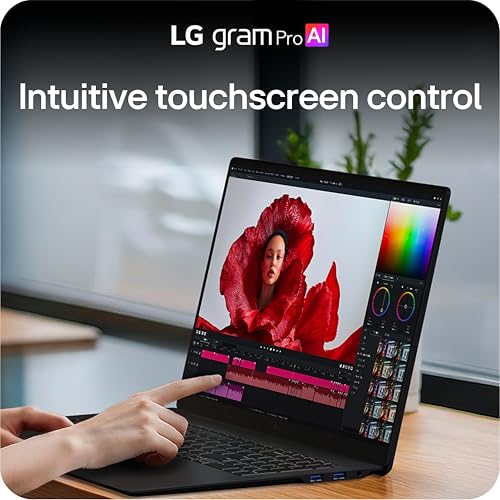 Image of LG gram Pro 17-inch Thin and Lightweight Dual AI Touchscreen Laptop Computer, Windows 11 Home, Copilot+ PC, Intel Core Ultra 7 355, 32GB RAM, 512GB SSD, Obsidian Black